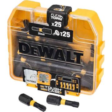 Skrūvēšanas uzgaļu komplekts DEWALT DT70558T-QZ Extreme FLEXTORQ, 25 detaļas, T25, 25 mm
