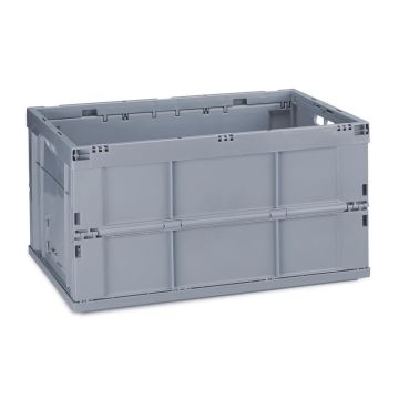 Salokāma uzglabāšanas kaste Relaxdays, 60 l, 2 rokturi, Pelēka, 58,5 × 31,5 × 40 cm