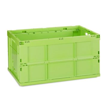 Salokāma uzglabāšanas kaste Relaxdays, 60 l, 2 rokturi, Zaļa, 58,5 × 31,5 × 40 cm