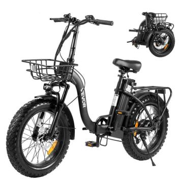 Складной электровелосипед VEVOR VES623, 250 Вт, 25 А·ч, 173,5 × 64 × 131 см