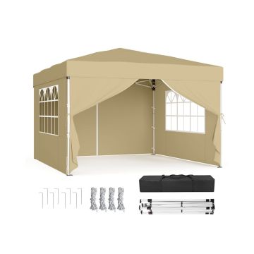 Saliekamais paviljons SONGMICS, ar pārnēsāšanas somu, 300 × 300 × 260 cm