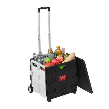 Salokāms iepirkumu ratiņš Relaxdays, 50 l, līdz 35 kg, 45 × 99 × 38 cm