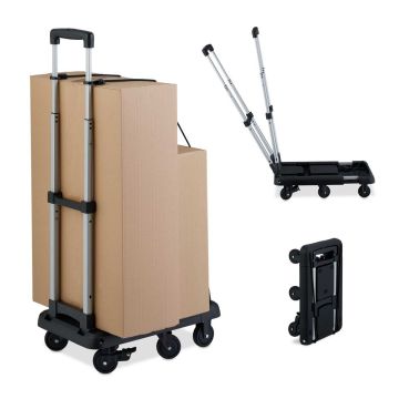 Saliekami platformas ratiņi Relaxdays 10049983_46, kravnesība līdz 100 kg, 60 × 102 × 32 cm