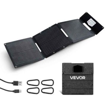 Складное солнечное зарядное устройство VEVOR S30, 85,8 × 24,6 × 2,1 см