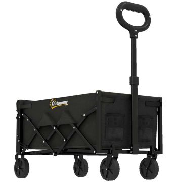 Salokāmi transportēšanas rati, 60 l, Melni, 71 × 45 × 86 cm