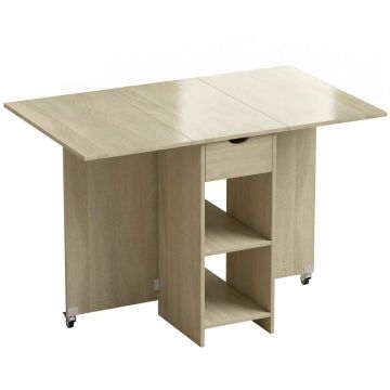 Раскладной обеденный стол, для 2–4 человек, с ящиком, 114,5 × 75 × 70 см