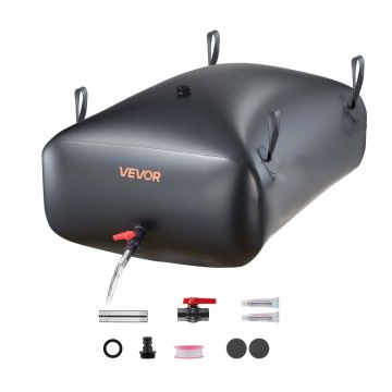 Salokāms ūdens glabāšanas maiss VEVOR WSB-330L-Black, 330 l, Melns, 121 × 81,5 × 37 cm