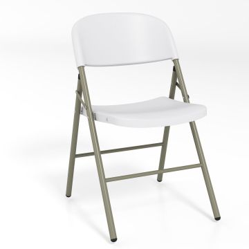 Folding chairs, 6 pcs, white, 55 × 82 × 50 cm