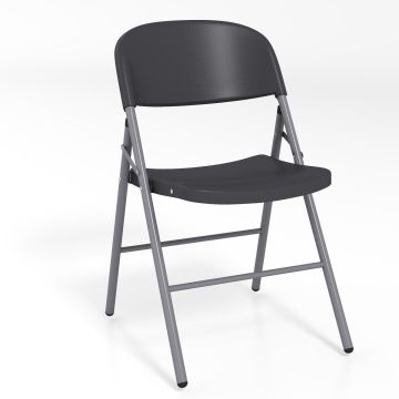 Folding chairs, 6 pcs, grey, 55 × 82 × 50 cm