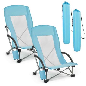 Складные туристические кресла VEVOR DH-30178, 2 шт, Синие, 88 × 89 × 131 см