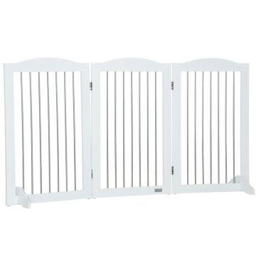 Вольер для собак PawHut 154x80x30 см, бело-серебристый цвет.
