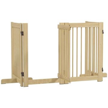 Вольер для собак PawHut 204x36x75см, светло-коричневого цвета