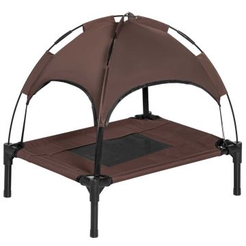Лежанка для собак PawHut 61x46x62см, коричнево/черная