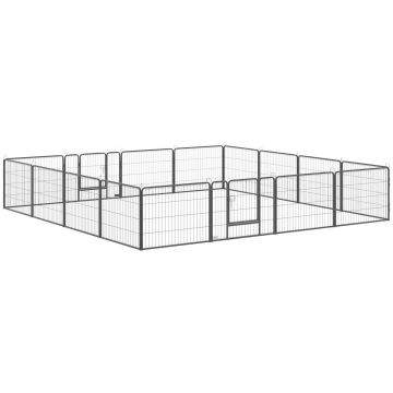 Вольер для собак из 16 PawHut 80x60см, серого цвета