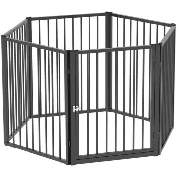 Вольер для собак PawHut 120x60x76см, черного цвета