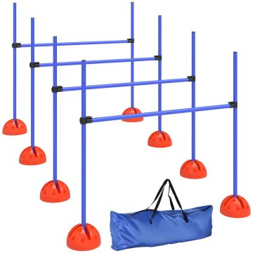Набор для аджилити для собак, 4 препятствия, 124 × 19,5 × 103 см