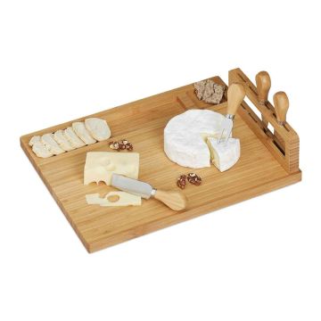 Siera dēlis Relaxdays, ar piederumiem un 2 paplātēm, 35,5 × 14 × 28 cm