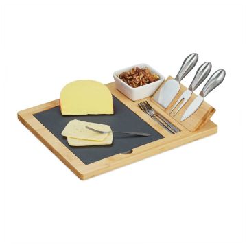 Siera servēšanas dēlis Relaxdays, 9 piederumi, 32 × 6,5 × 27 cm