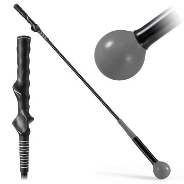 Weighted golf swing trainer, right-handed
