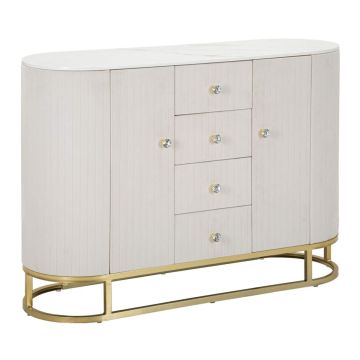 Montpellier viesistabas skapītis, 2 durvis, 4 atvilktnes, 120 × 85 × 40 cm