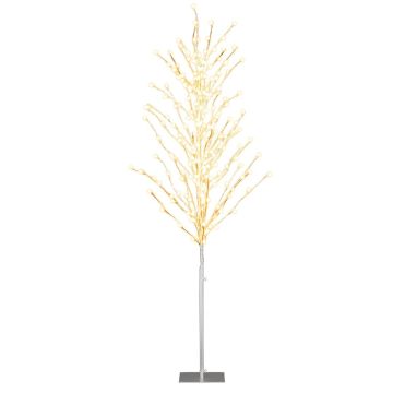 Lighting Birch Tree, 168 LED Lights, Silver, 77 × 186 × 22 cm