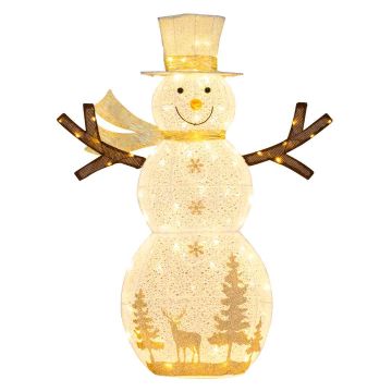 Lighting Christmas Snowman Decoration, 100 LEDs, 109 × 32 × 141 cm