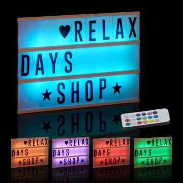 Gaismas kaste Relaxdays, 13 krāsas, 3 efekti, 30 × 22 × 4,5 cm