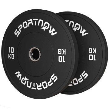 Гири для грифа Sportnow 45x45x4см, черно-белые