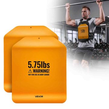 Svara vestes plāksnes VEVOR JSQB-5.75LB, 2 gab. pa 2,6 kg, 295 × 240 × 30 mm
