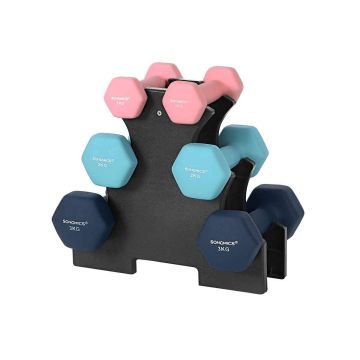 Hanteļu komplekts ar statīvu 2x1kg 2x2kg 2x3kg