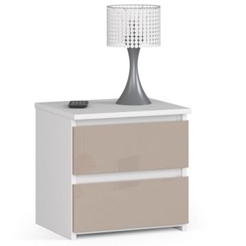 Naktsskapītis NORE CL2 40 cm., balts/krēmkrāsas