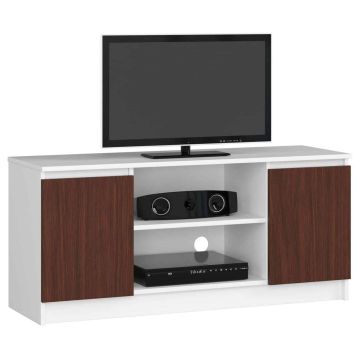 TV statīvs RTV K120, balts/tumši brūns