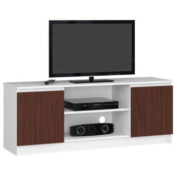 TV statīvs RTV K120, balts/tumši brūns