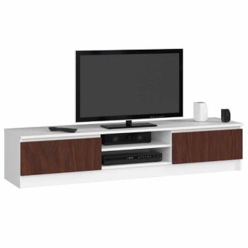 TV statīvs RTV K120, balts/tumši brūns