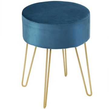 Stool, with footrest, green, 39 × 46 × 39 cm