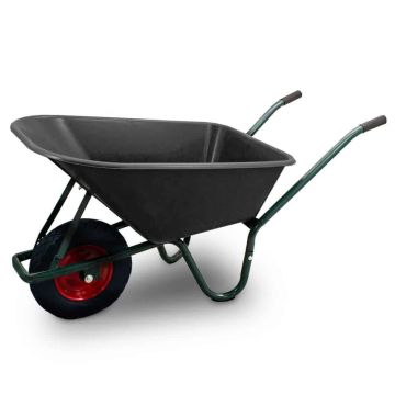 Dārza ķerra, 100 l ietilpība, izgatavota no PVC, līdz 250 kg, melna