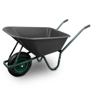 Dārza ķerra, 100 l ietilpība, izgatavota no PVC, līdz 250 kg, melna