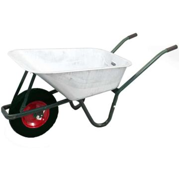 Dārza ķerra, 100 l ietilpība, izgatavota no PVC, līdz 250 kg, balta