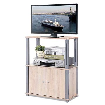 TV cabinet, Open shelf, lockable cabinet, 60 × 75 × 29.5 cm