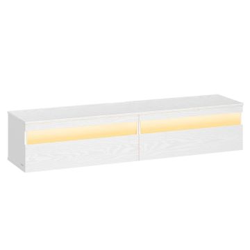 TV cabinet VASAGLE LTV133B02, wall-mounted, White, 147 × 35 × 30 cm