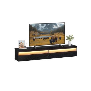 TV cabinet VASAGLE LTV133B02, wall-mounted, Black, 178 × 35 × 30 cm