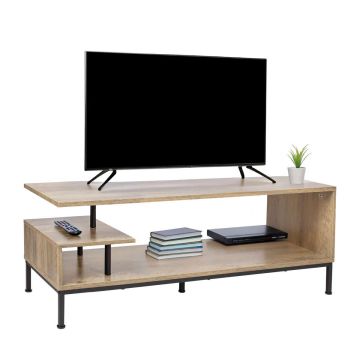 Тумба под телевизор Relaxdays, 3 открытые полки, 106 × 40 × 39,5 см