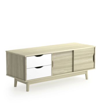 TV stand, with storage compartment and 2 drawers, 121 × 46 × 46 cm