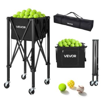 Tenisa bumbiņu grozs VEVOR JQ-LV120A, 120 bumbiņas, 96,5 × 20 × 15,5 cm