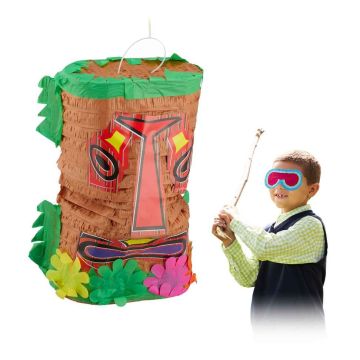 Tiki piñata Relaxdays, 1 gab, Daudzkrāsaina, 30 × 47 × 20 cm