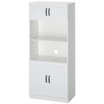 Virtuves skapis Homcom 70x40x170cm, baltas krāsas