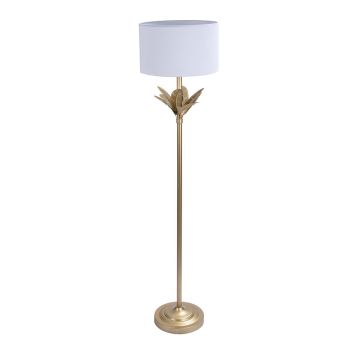 Stāvlampa Relaxdays, Balta/zelta, Ø 33 × 152,5 cm