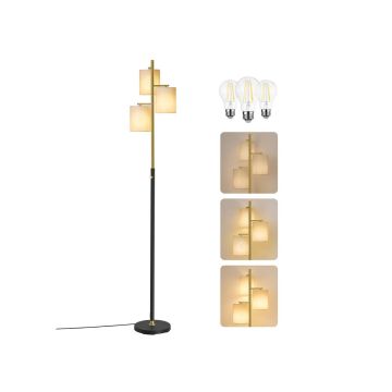 VASAGLE stāvlampa LFL003B02, 3 E27 ligzdas, 29 × 29 × 173 cm