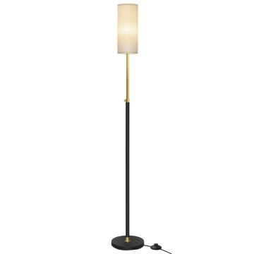 Stāvlampa VASAGLE, regulējama augstuma, Melna, 25 × 25 × 148 cm