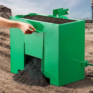 Балластный ящик для трактора VEVOR, 363 кг, Зелёный, 61,5 × 38,3 × 55 см